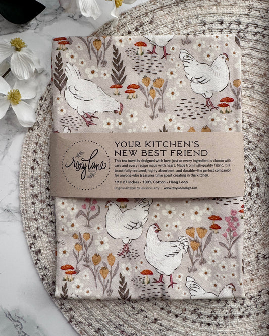 Charming Chickens - Tea Towel