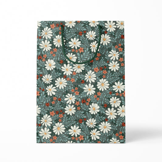 Ladybug Lane in Dark Green - Gift Bag