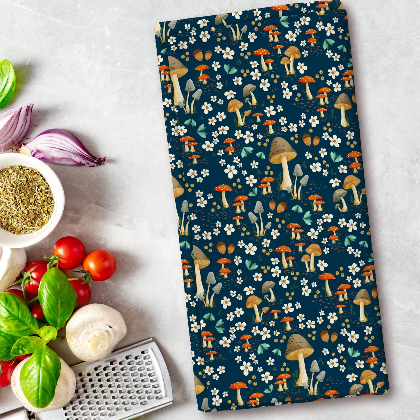 Mushroom Medley - Tea towel