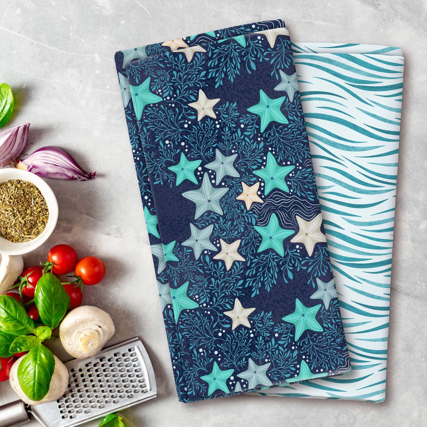 On Ocean's Tide Tea Towel Bundle