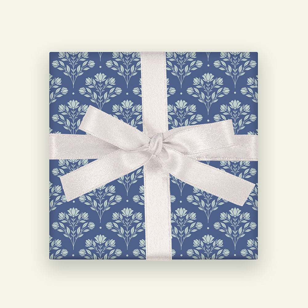 Springtime Splendor Scalloped Floral Wrapping Paper