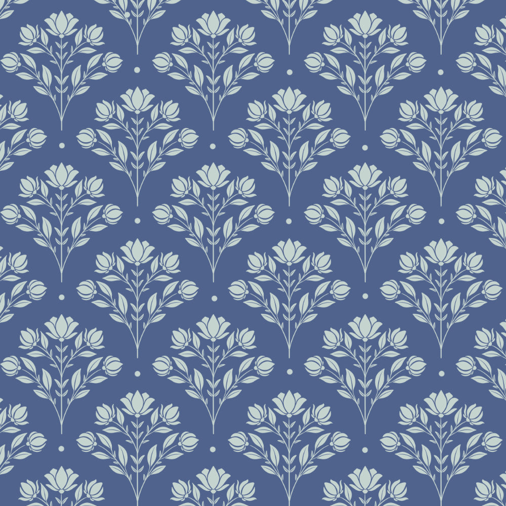 Springtime Splendor Scalloped Floral Wrapping Paper