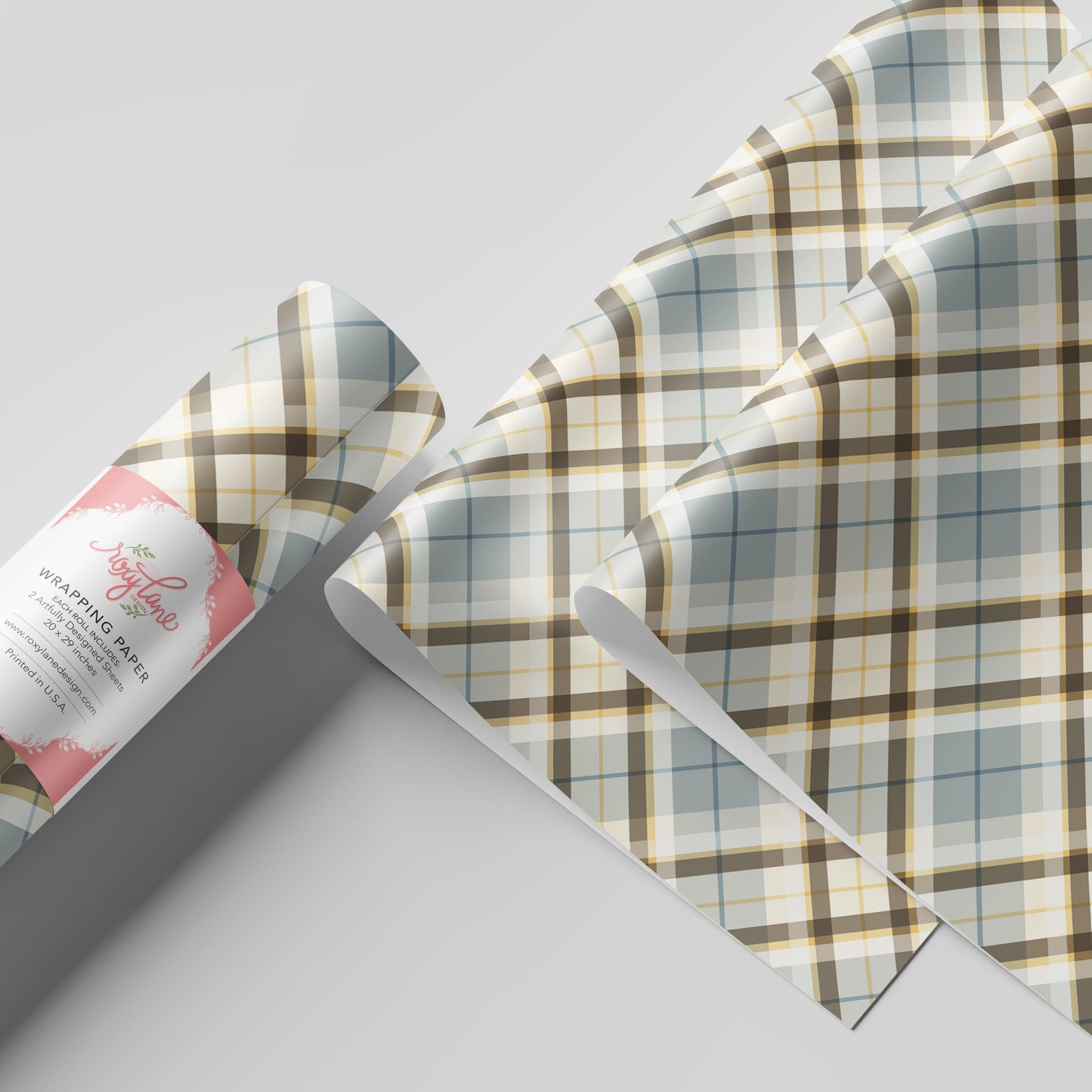 Springtime Splendor in Plaid Wrapping Paper