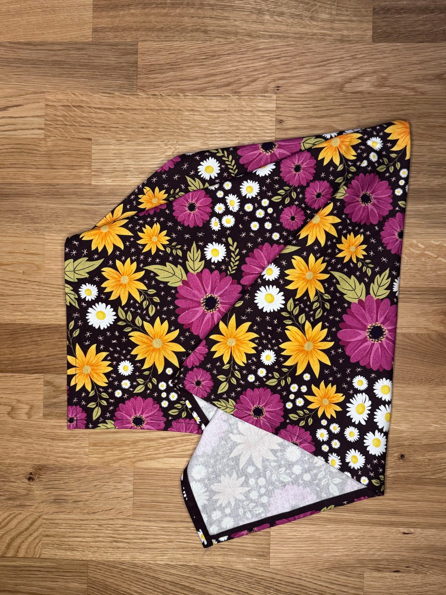 Tea Towel - Summer Wildflowers in Pink & Gold