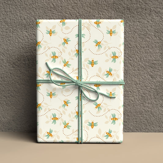 Flight of the Busy Bee Wrapping Paper