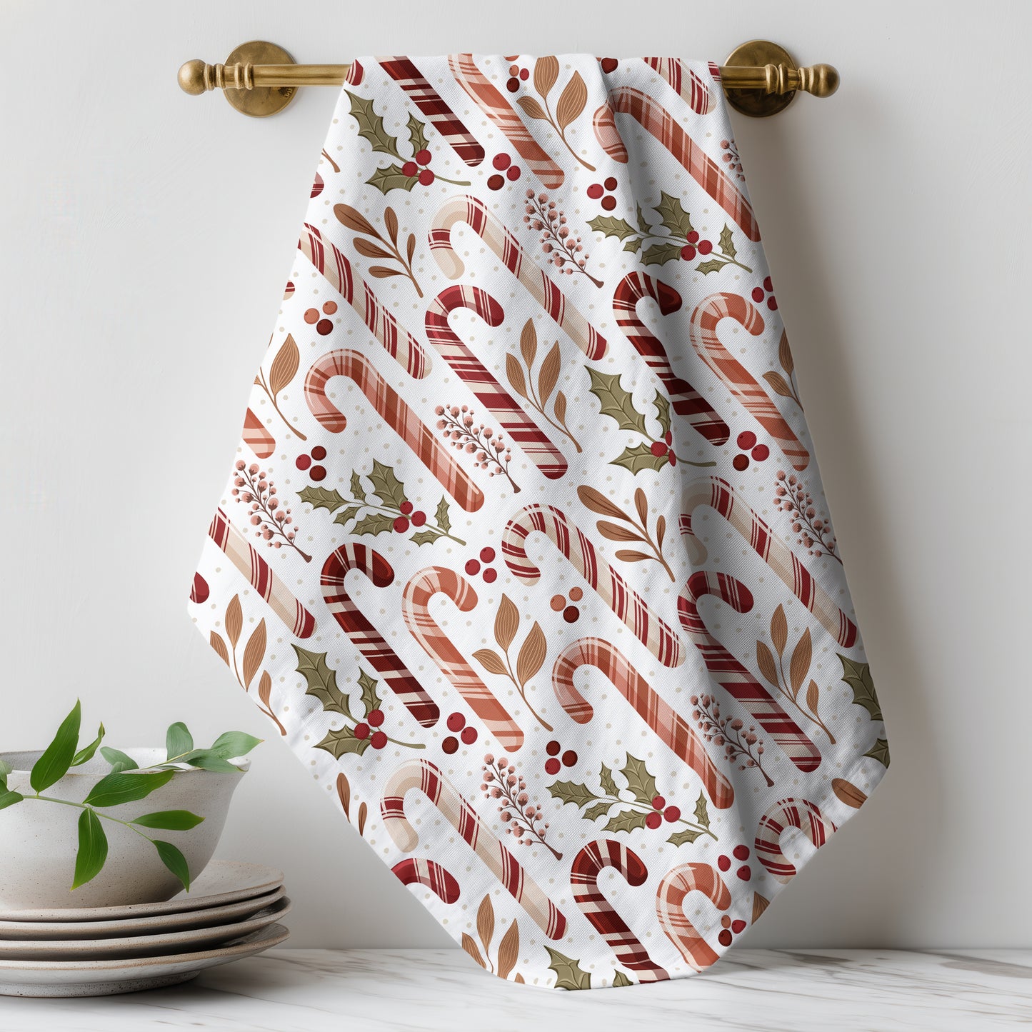 Candy Cane Lane - Tea Towel