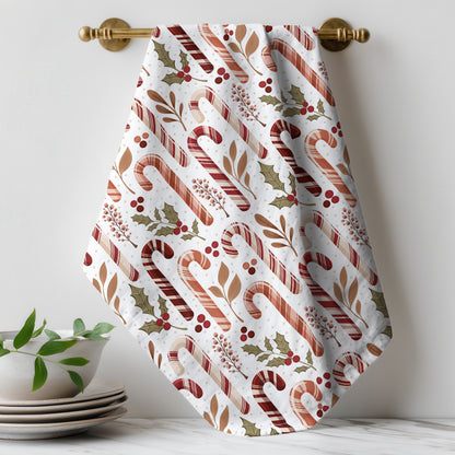 Candy Cane Lane - Tea Towel
