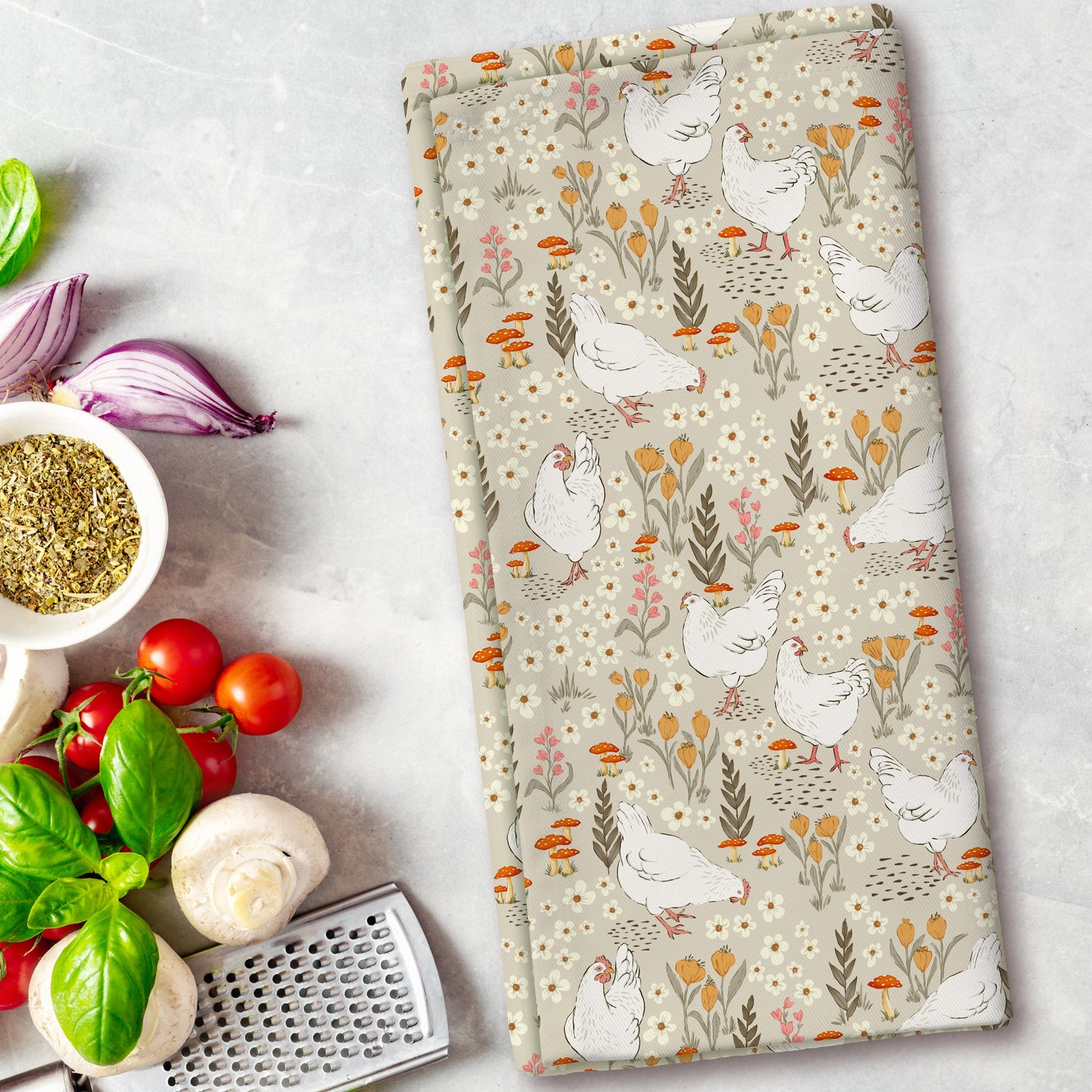 Charming Chickens - Tea Towel