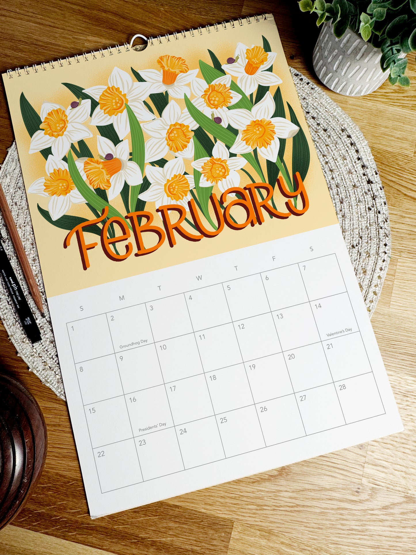 2026 Botanical Calendar: Hand-Illustrated Fruit and Floral Art