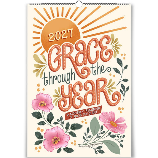 2027 Bible Scripture Calendar | Hand-Illustrated Floral Art | January-December