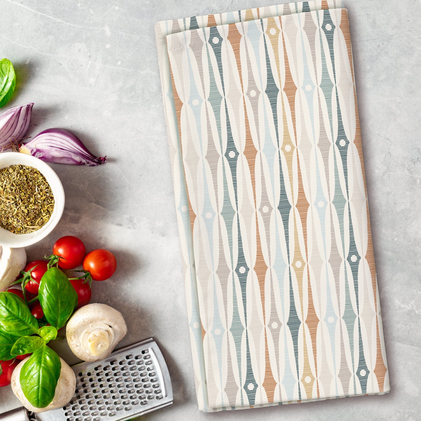 Groovy Stripes Gold - Tea Towel