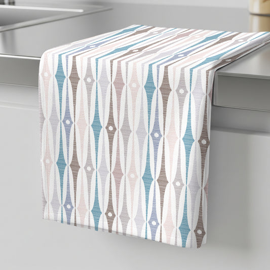 Groovy Stripes Blue - Tea Towel