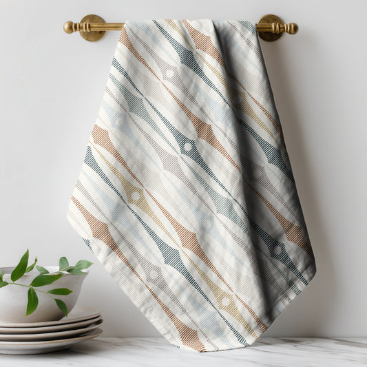Groovy Stripes Gold - Tea Towel