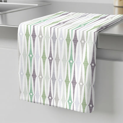 Groovy Stripes Green - Tea Towel