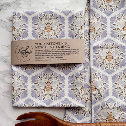Honey Bee Dreams - Tea towel