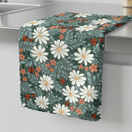 Ladybug Lane Dark Green - Tea Towel