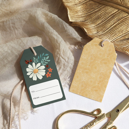 Ladybug Lane in Dark Green - Gift Tag