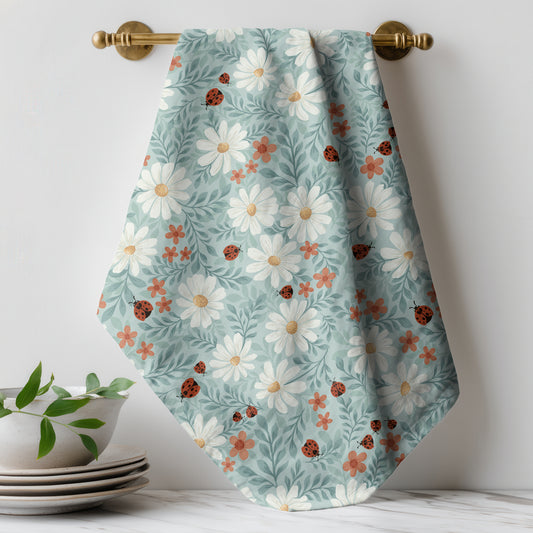 Ladybug Lane Light Green - Tea Towel -