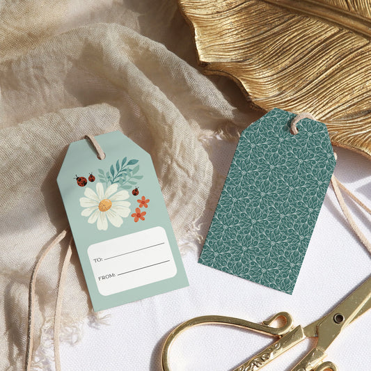 Ladybug Lane in Light Green - Gift Tag