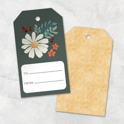 Ladybug Lane in Dark Green - Gift Tag