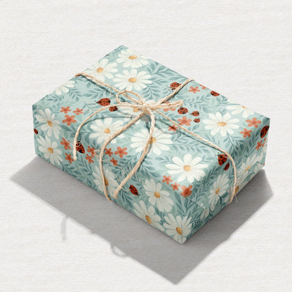 Wrapping Paper - Ladybug Lane in Light Green