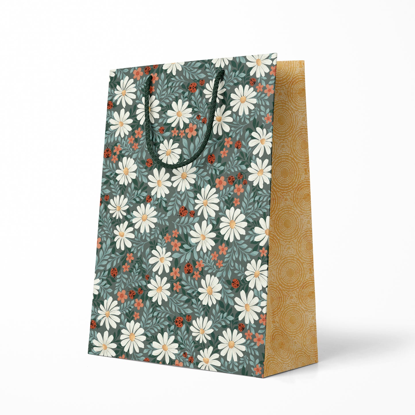 Ladybug Lane in Dark Green - Gift Bag