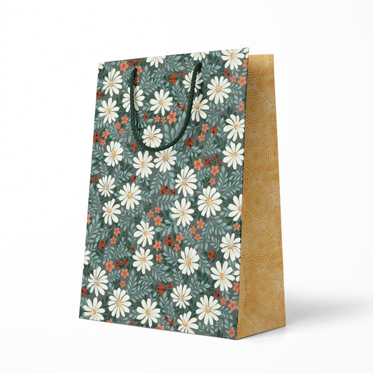 Ladybug Lane in Dark Green - Gift Bag