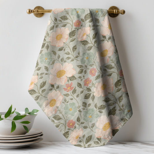 When Memories Bloom - Tea Towel
