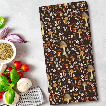 Mushroom Medley - Brown - Tea towel