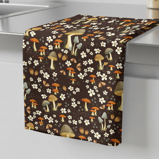 Mushroom Medley - Brown - Tea towel