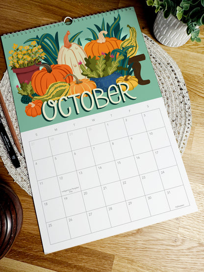 2026 Botanical Calendar: Hand-Illustrated Fruit and Floral Art