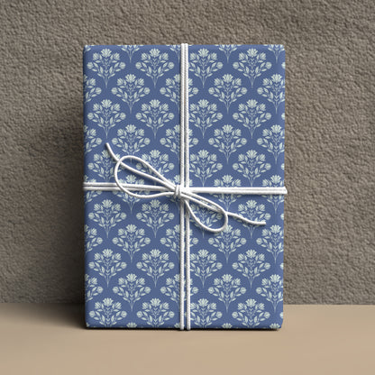 Springtime Splendor Scalloped Floral Wrapping Paper