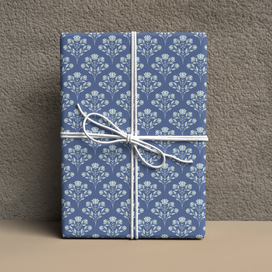Springtime Splendor Scalloped Floral Wrapping Paper