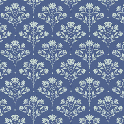 Springtime Splendor Scalloped Floral Wrapping Paper