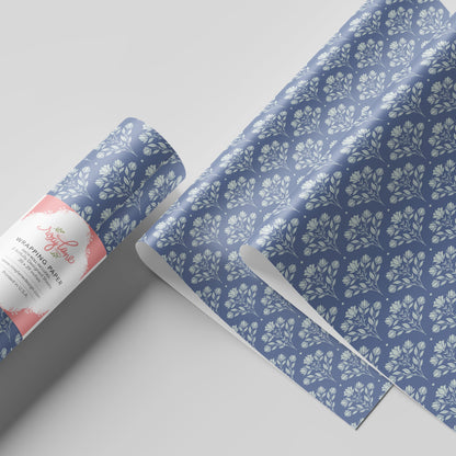 Springtime Splendor Scalloped Floral Wrapping Paper