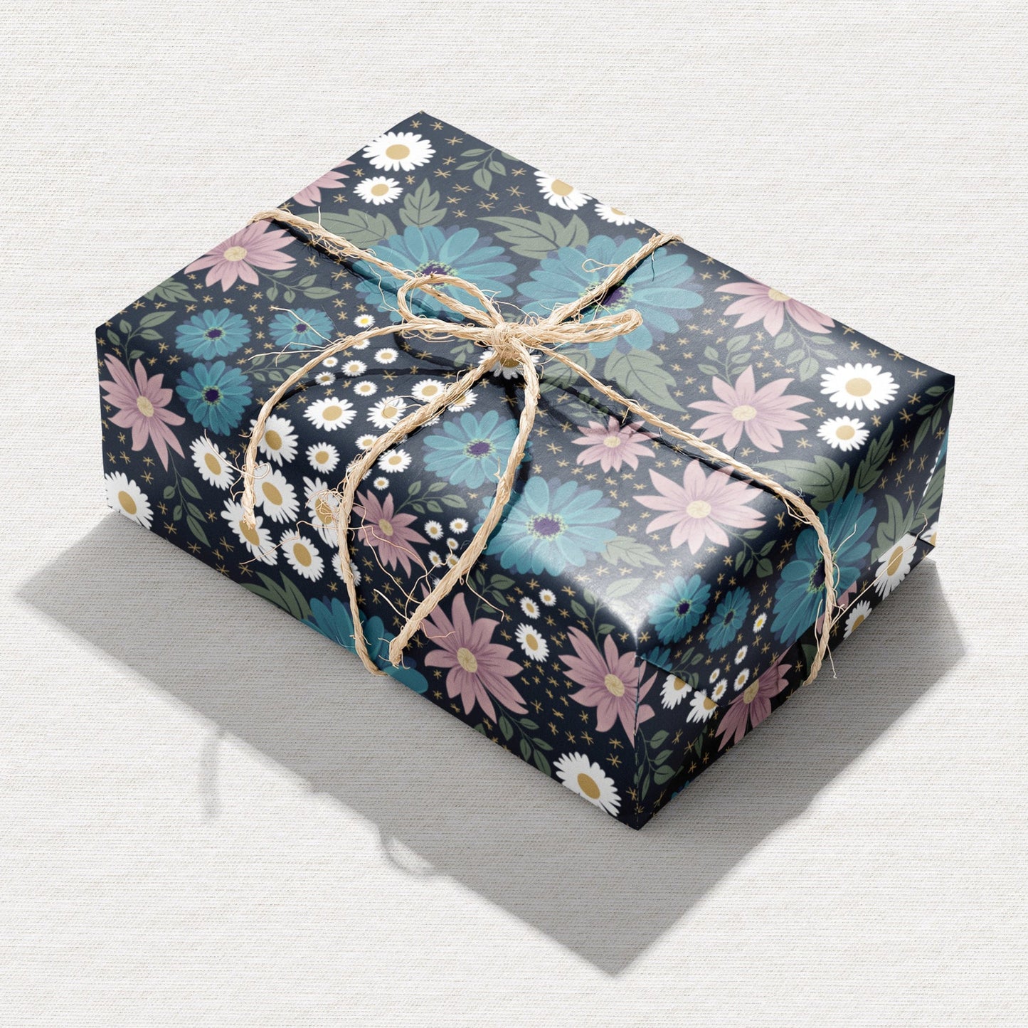Wrapping Paper - Summer Wildflowers in Blue
