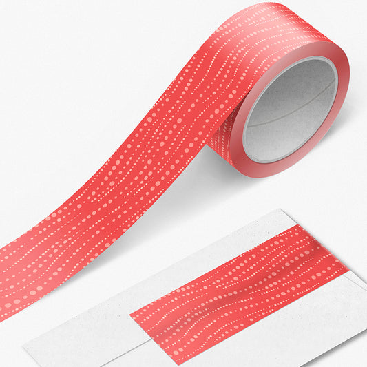 Scarlet Wavy Dots Washi Tape