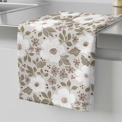 White Linen Garden - Tea Towel