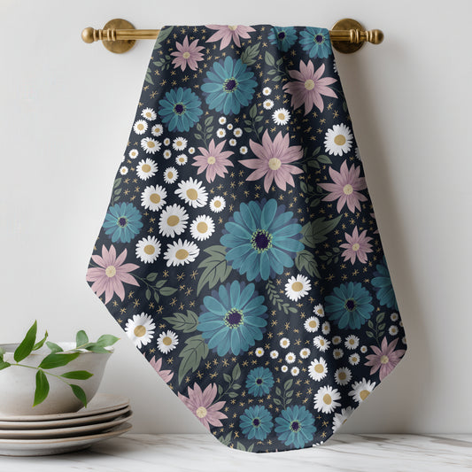 Blue Summer Wildflowers - Tea Towel