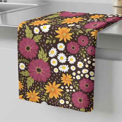 Pink Summer Wildflowers - Tea Towel