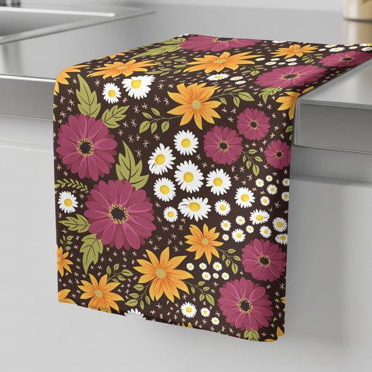 Pink Summer Wildflowers - Tea Towel