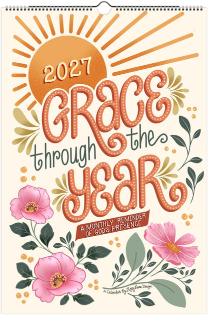2027 Bible Scripture Calendar | Hand-Illustrated Floral Art | January-December