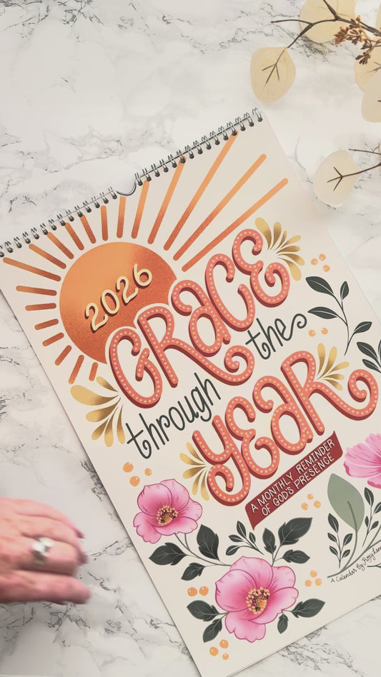 2026 Scripture Calendar: Hand-Illustrated Floral Art | Biblical Inspiration | January - December 2026 | 11x16.5